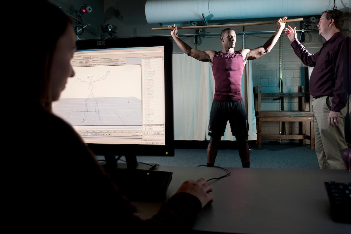 An athlete preforms exercises